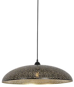 Orientalna lampa wisząca czarna ze złotem 60 cm - JapkeKolonialny Oswietlenie wewnetrzne