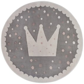 Szary dywan dziecięcy ø 100 cm Crown – Hanse Home