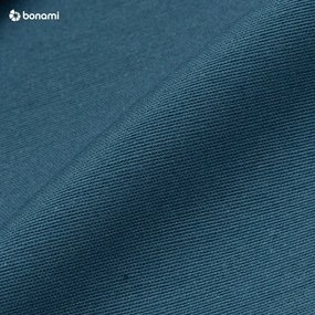 Podnóżek z niebieskim obiciem Karup Design Senza Natural/Petrol Blue