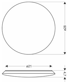 Biała lampa sufitowa LED ø 28 cm Mega – Candellux Lighting