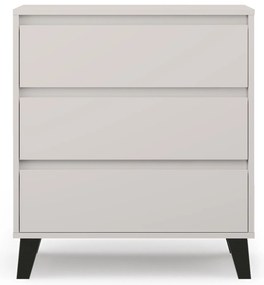 Komoda z Trzema Szufladami do Salonu BORVO 70 cm Kaszmir Nowoczesna