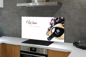 Szklany Panel Wino i Dojrzałe Winogrona