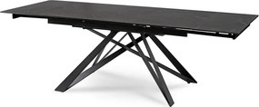 Stół Rozkładany Prostokątny MAXIME 160-240 cm Ceramiczny Czarny Marmur do Jadalni Nowoczesny Loft