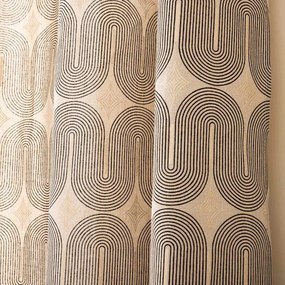 Czarno-beżowa zasłona 140x240 cm Ondine – douceur d'intérieur