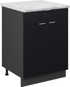 Szafka dolna do kuchni czarne paski 60x60x82 fame-line