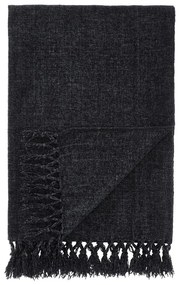 Czarny koc z szenilu 130x170 cm Wilson – Catherine Lansfield