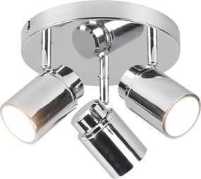 Metalowa lampa punktowa w kolorze błyszczącego srebra Angelo – Trio