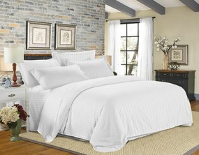 PrzytulneMieszkanie.pl PrzytulneMieszkanie.pl Hotelowa pościel z mikrofibry JASMINE PURE biała - pasek 1 cm, hotelowa kieszeń Rozmiar pościeli: 70 x 90 cm | 140 x 200 cm