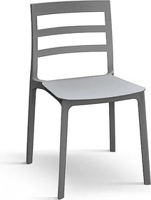 Zestaw 4 szarych krzeseł z polipropylenu - MALAGA