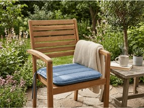 Poduszka na krzesło LINGE BLUE 37x37 cm, niebieska