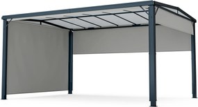 Blumfeldt Solid Sky 3x4m Pergola z Boczną Osłoną Jasnoszary