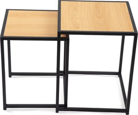 Stoliki w dekorze dębu zestaw 2 szt. 38x38 cm Noah – Bonami Essentials