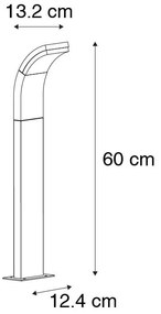 Zewnetrzna Nowoczesny słupek zewnętrzny antracyt 60 cm z diodą LED IP54 - Litt Nowoczesny Oswietlenie zewnetrzne