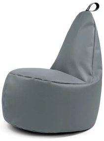 Szary worek do siedzenia z imitacji skóry Lull XL – So Soft?