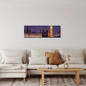 Obraz Londynu (z zegarem) (90x30 cm)