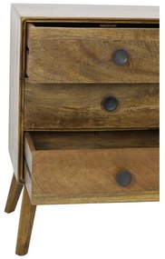 Brązowa niska komoda z litego drewna 114x80 cm Espita – Light &amp; Living