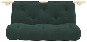 Ciemnozielona sztruksowa rozkładana sofa 135 cm Hooked – Karup Design