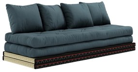 Sofa rozkładana z niebieskim obiciem Karup Design Chico Petrol Blue