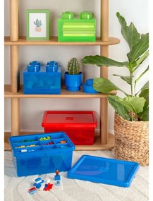 Niebieski plastikowy pojemnik dziecięcy 25x25x18 cm – LEGO®