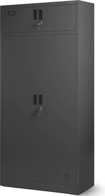 Wielokomorowa szafa socjalna Borys 90x50x185 cm antracyt