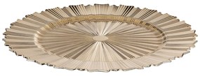 Podstawka pod talerz karbowana, złota, Ø 33 cm