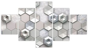 Obraz abstrakcji 3D (125x70 cm)