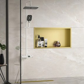 PÓŁKA WNĘKOWA ŁAZIENKOWA 30x60 złota szczotkowana