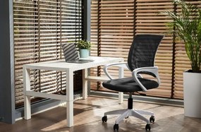 Czarne krzesło obrotowe do pracowni E6-H87