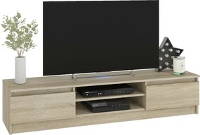 Szafka RTV AKORD Dąb Sonoma 240 cm Zestaw z 2x szafka wisząca 4 drzwi kolor Dąb Sonoma mat 8 półek 240x40x140 cm