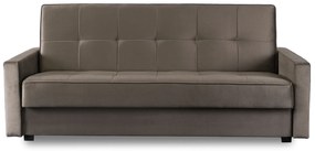 Sofa z Funkcją Spania ALUNA Rozkładana Wersalka Dwuosobowa Beżowa Nowoczesna do Salonu