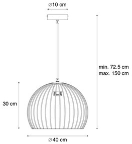 Nowoczesna lampa wisząca czarna 40 cm - Koopa Nowoczesny Oswietlenie wewnetrzne