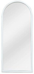 Duże lustro łukowe z drewna paulowni - szer. 80 x wys. 180 cm - Białe - EZAREL