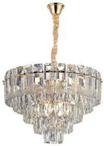 Lampa Wisząca z Kryształami G056-CP 50cm Złota