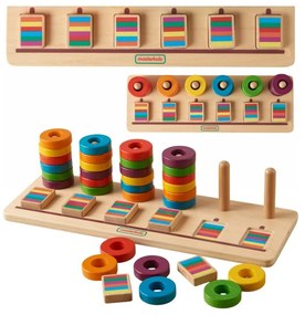 Masterkidz układanka nauka liczenia i kolorów sorter montessori