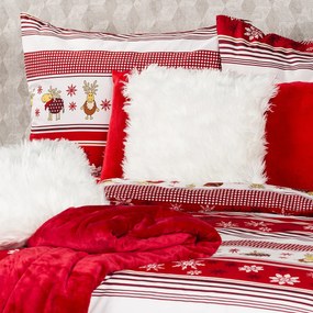 4Home Świąteczna pościel bawełniana Renifery, 160 x 200 cm, 70 x 80 cm
