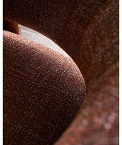 Brązowy fotel z tkaniny szenilowej Granite – Kave Home