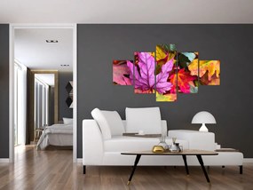 Obraz - jesienne liście (125x70 cm)