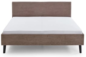 Brązowe tapicerowane łóżko dwuosobowe 180x200 cm Avola – Meise Möbel