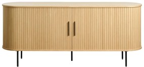 Niska komoda w dekorze dębu z drzwiami przesuwnymi 76x180 cm Nola – Unique Furniture