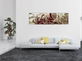 Historyczny wizerunek lokomotywy (170x50 cm)