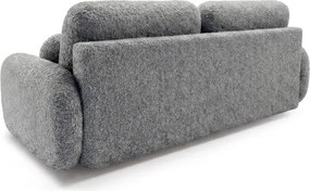 Sofa VIDI Rozkładana Dwuosobowa Ciemnoszara Boucle Nowoczesna