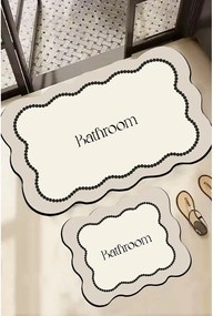 Kremowe dywaniki łazienkowe zestaw 2 szt. 60x100 cm Bounde – Foutastic