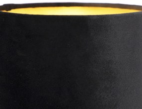Inteligentna lampa ścienna czarna z aksamitnym kloszem w tym Wi-Fi A60 - Stacca Nowoczesny Oswietlenie wewnetrzne
