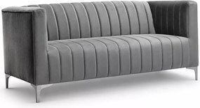 Sofa dwuosobowa Averio II z ozdobnymi przeszyciami w stylu glamour