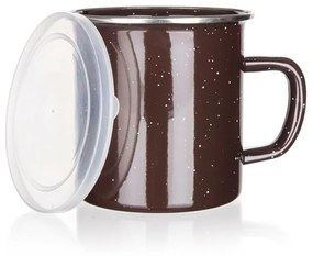 Banquet Kubek emaliowany GRANITE Dark Brown, 10,5 x 10 cm