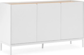 Bufet kolumnowy Curva 3-drzwiowy kolor biały.