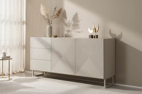 Komoda Asha 167 cm z szufladami - kaszmir
