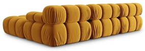 Żółty aksamitny narożnik Bellis – Micadoni Home