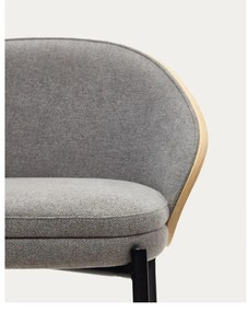 Szaro-naturalny hoker (wysokość siedziska 77 cm) Eamy – Kave Home