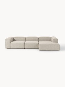 Narożna sofa modułowa z mieszanki lnu Lennon